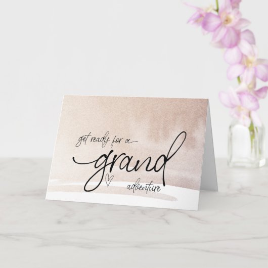 Schwangerschaft Neue Kinderoffenbarung für Familie Karte (Orchidee)