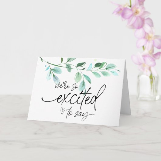 Schwangerschaft Neue Kinderoffenbarung für Familie Karte (Orchidee)