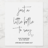 Schwangerschaft New Baby on Way Ankündigung Mama z Weinetikett (Einzelnes Label)