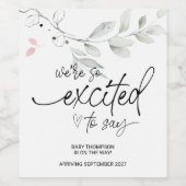 Schwangerschaft New Baby on Way Ankündigung Mama z Weinetikett (Einzelnes Label)