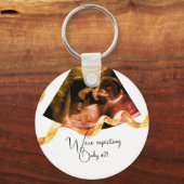 Schwangerschaft New Baby Ultrasound Sonogram Foto Schlüsselanhänger (Vorderseite)