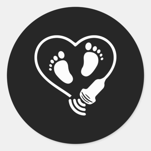 Schwangerschaft Obstetrics Sonographin Ultrasound Runder Aufkleber (Vorderseite)