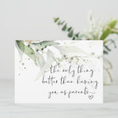 Schwangerschaft offenbart Großeltern Wir haben ein Karte (Stehend Vorderseite)