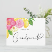 Schwangerschaft Offenbarung Große Großeltern Baby Karte (Stehend Vorderseite)