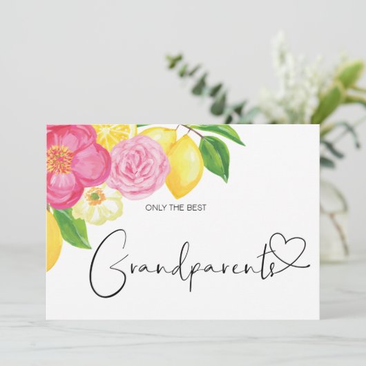 Schwangerschaft Offenbarung Große Großeltern Baby Karte (Stehend Vorderseite)