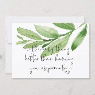 Schwangerschaft Offenbarung Neue Großeltern erwart Karte