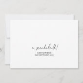 Schwangerschaft offensichtliche Eltern Überraschun Karte (Rückseite)