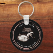 Schwangerschaft Pink Glitzer Sonogramm Ultraschall Schlüsselanhänger (Vorderseite)