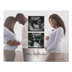 Schwangerschaft Reise 4 Fotos Monogramm Künstlicher Leinwanddruck