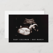 Schwangerschaft Reveal Baby Ultrasound Sonogramm F Mitteilungskarte (Vorne/Hinten)