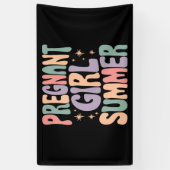 Schwangerschaft Reveal Schwangere Mädchen Sommer B Banner (Vertikal)