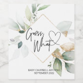 Schwangerschaft Schätzung Was Baby offenbart Eukal Weinetikett (Einzelnes Label)