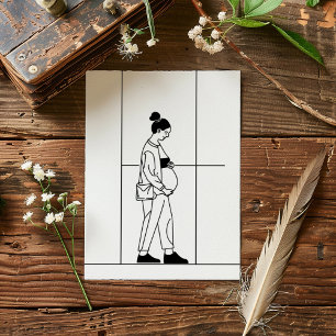 Schwangerschaft schwangere Frau Einfach Einladung