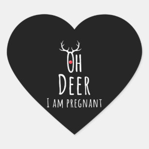 Schwangerschaft Schwangerschaft Schwangere Weihnac Herz-Aufkleber