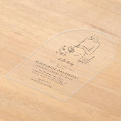 Schwangerschaft Silhouette Minimalistisch Babydusc Acryleinladungen (Ablage )