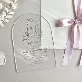 Schwangerschaft Silhouette Minimalistisch Babydusc Acryleinladungen