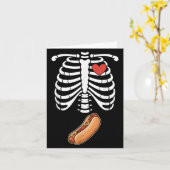 Schwangerschaft Skelett Hotdog Bauch Stoß Rippenkä Karte (Gelbe Blume)