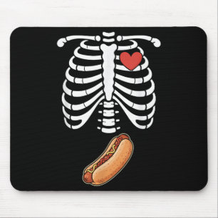 Schwangerschaft Skelett Hotdog Bauchstoß Rippenkäf Mousepad