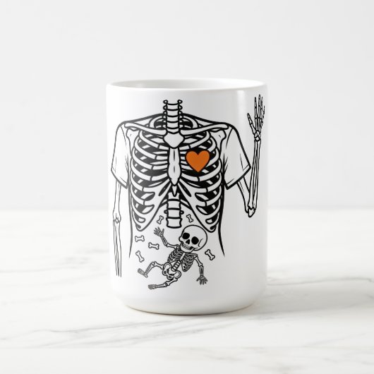 Schwangerschaft Skelett mit Kinderknochen - Funny Kaffeetasse (Mittel)