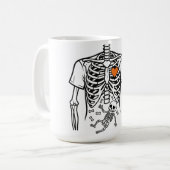 Schwangerschaft Skelett mit Kinderknochen - Funny Kaffeetasse (Vorderseite Links)