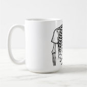 Schwangerschaft Skelett mit Kinderknochen - Funny Kaffeetasse (Links)