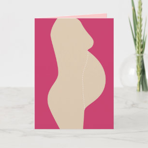 Schwangerschaft Tummy 4 Girl Faltenkarte Vorlage