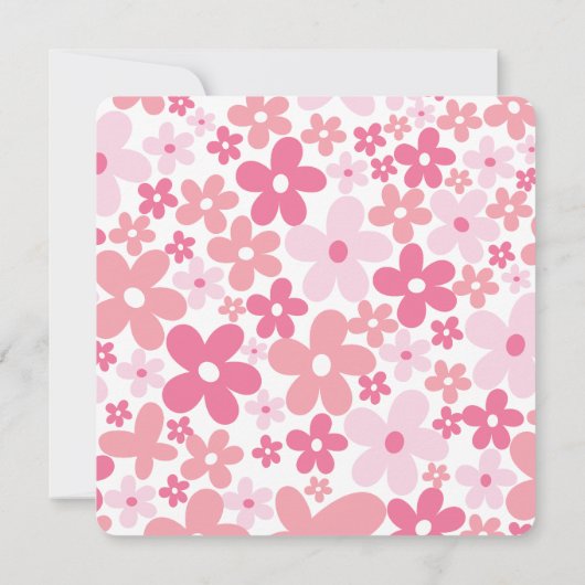 Schwangerschaft u. rosa einladung (Rückseite)