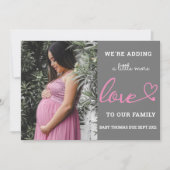 Schwangerschaft Valentine Baby Ankündigung rosa He (Vorderseite)