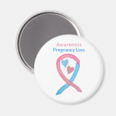 Schwangerschaft Verlust Bewusstsein Ribbon Herz Ar Magnet (Vorderseite/Rückseite)