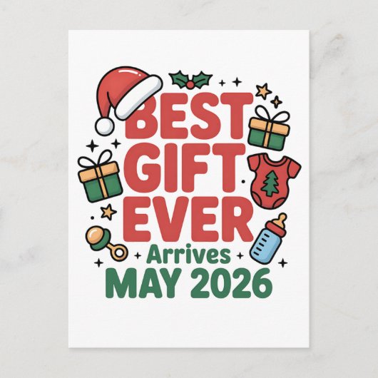 Schwangerschaft Weihnachten Bestes Geschenk je Ank (Vorderseite)