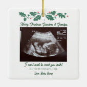 Schwangerschaft Weihnachtsbaumdekor Ultrasound Bab Keramikornament (Rückseite)
