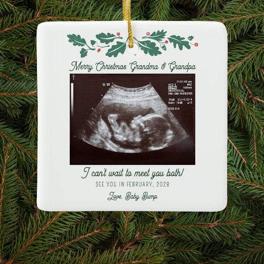 Schwangerschaft Weihnachtsbaumdekor Ultrasound Bab Keramikornament