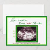 Schwangerschaft Weihnachtskarte - Ultraschallfreie Feiertagskarte (Vorne/Hinten)