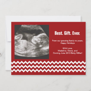 Schwangerschaft Weihnachtskarten Ultrasound Ankünd Feiertagskarte