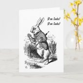 Schwangerschaft - Weiße Kaninchenkarte der Alice i Karte (Gelbe Blume)