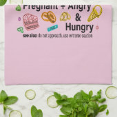 Schwangerschaft + Wut und Hunger = Prangry Geschirrtuch (Gefaltet)