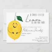 Schwangerschaft Zitrone Kinderdusche Einladung (Vorderseite)