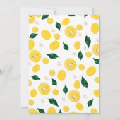 Schwangerschaft Zitrone Kinderdusche Einladung (Rückseite)