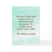 Schwangerschafts-Verlust-Mitteilung