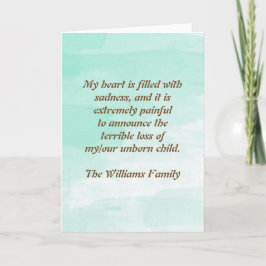 Schwangerschafts-Verlust-Mitteilung Ankündigung