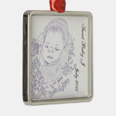 Schwangerschafts-Verlust-Verzierung Silbernes Ornament (Rechts)