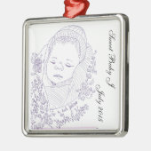 Schwangerschafts-Verlust-Verzierung Silbernes Ornament (Links)
