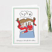 Schwangerschafts-Weihnachtskarten - BRÜNETTE Feiertagskarte (Vorderseite)