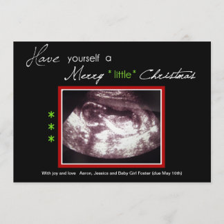 Schwangerschafts-Weihnachtskarten-Ultraschall-Foto Einladung