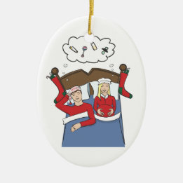 Schwangerschafts-Weihnachtsverzierungs-stille Keramik Ornament