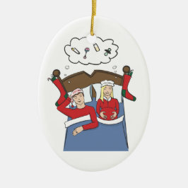 Schwangerschafts-Weihnachtsverzierungs-stille Keramik Ornament