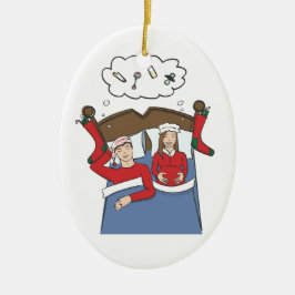 Schwangerschafts-Weihnachtsverzierungs-stille Keramikornament