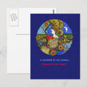 Schwangerschaftsabbildung Postkarte (Vorne/Hinten)