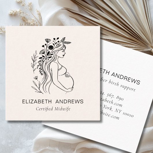 Schwangerschaftsabsage | Doula Midfrau Quadratische Visitenkarte