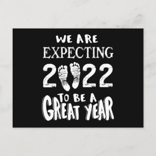 Schwangerschaftsankündigung 2022 Wir erwarten ein  Ankündigungspostkarte